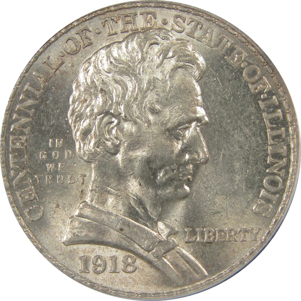 Illinois Commemorative Half Dollar 1918 AU 58 ANACS Silver SKU:I22151 - Image 3 of 4