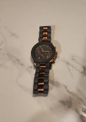 Michael Kors Women's MK5465 Runway Gray & Rose Gold SS Watch