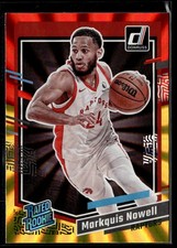 2023-24 Donruss #238 Markquis Nowell Red and Gold Laser Holo Toronto Raptors