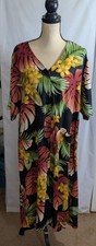 Divah Dress Floral Print Long Womans Size 18 New with Tags Belt is Missing Flaw