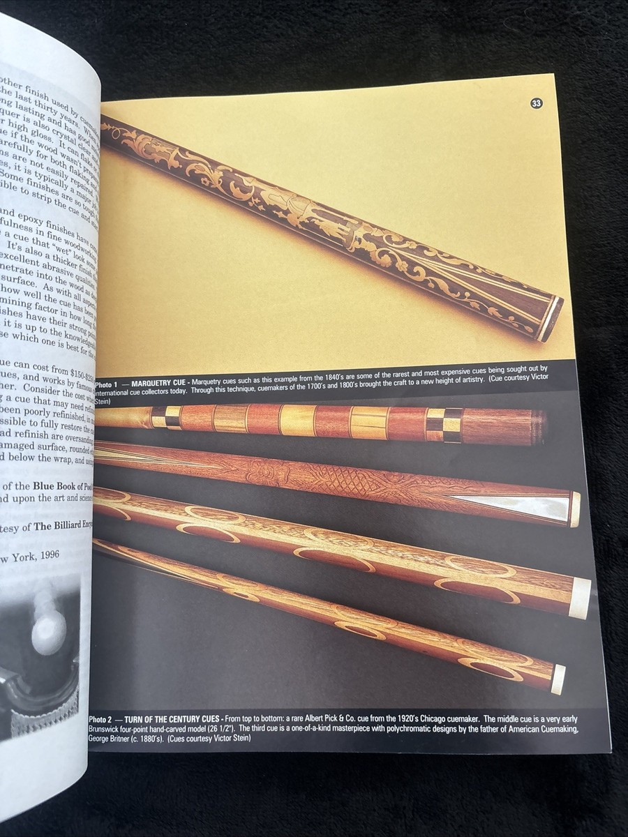 The Blue Book of Pool Cues by Brad Simpson (1996, Trade Paperback