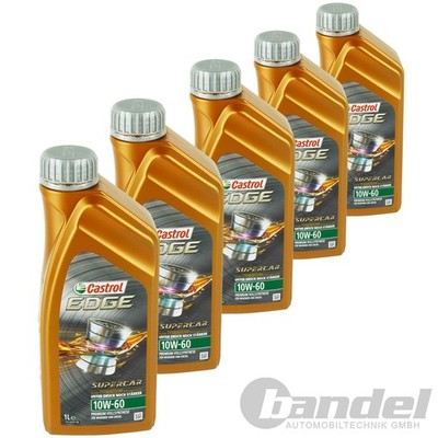5x1L CASTROL EDGE SUPERCAR 10W-60 TITANIUM passend für BMW API SN ACEA A3 B3/4