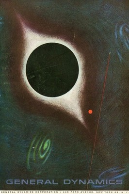 Vintage General Dynamics Poster - Mid-Century Modern Space Art   24x36  -