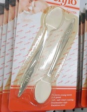Vintage Evenflo Baby Stainless "Lasting Rose" Pattern Rubber Soft Bite Spoon 2pk