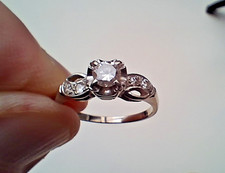 Antique Art Deco 18ct White Gold 5-Stone Diamond Ring - Custom 1920s Filigree