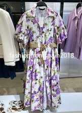 ZARA NEW WOMAN FLORAL PRINT BELTED MIDI DRESS XS-XL 5029/242/330