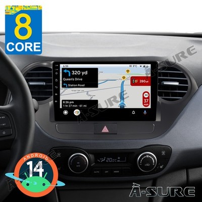 8 Core 4+64GB Android 14 Autoradio CarPlay GPS WIFI für Hyundai i10 II 2013-2019