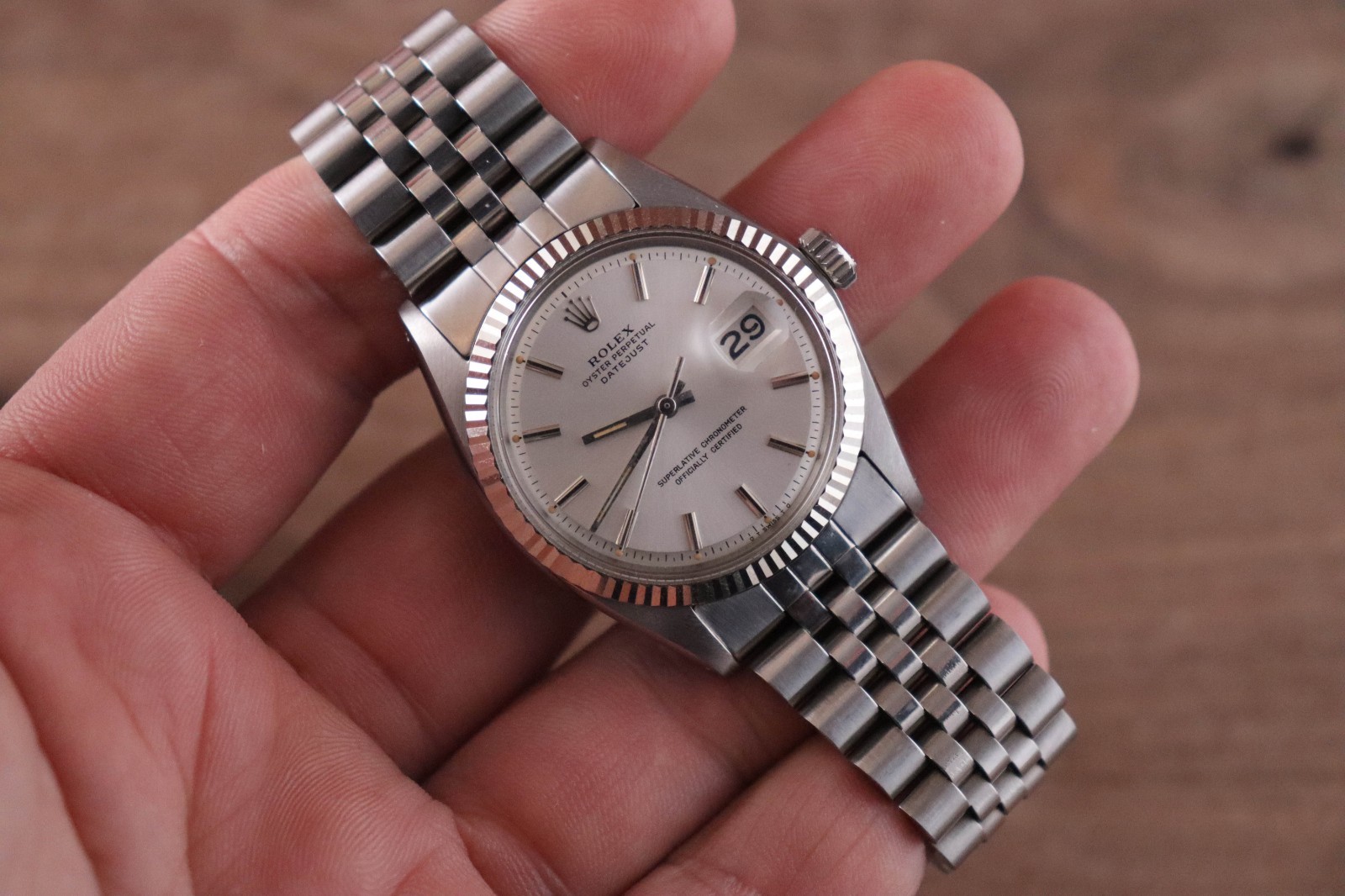 Rolex Oyster Perpetual Datejust 1601 36mm Original Box Papers 1976 NOS UNWORN! image 4