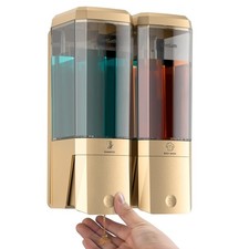 Shampoo and Conditioner Dispenser,Shower Dispenser 2 Chamber No Drill Shampoo...