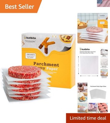 Durable 1000 Pcs Patty Paper, Non-Stick, Grease-Proof and Temperature Resistant