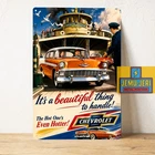 Vintage 1956 Chevrolet Bel Air Metal Tin Sign Poster 20x30cm Retro Garage