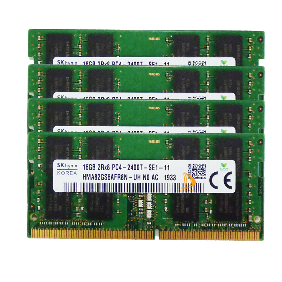 SK Hynix DDR4 RAM 4x 16GB 2RX8 PC4-24088T PC4-19200S CL17 SO