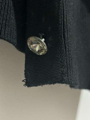 Chelsea & Violet Women’s Black Cardigan with Crystal Buttons Sz M - Picture 3 of 3