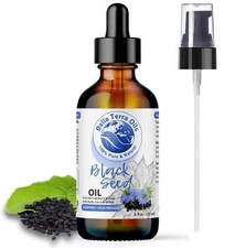 Organic Cold-Pressed Black Seed Oil Raw Unrefined 100% Pure Skin Hair Nails