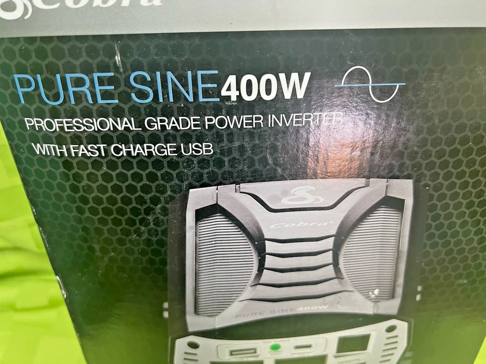 Cobra PURE SINE 400W Pure Sine Wave 400 Watt Power Inverter With Cables CPAP NEW - Image 3 of 4