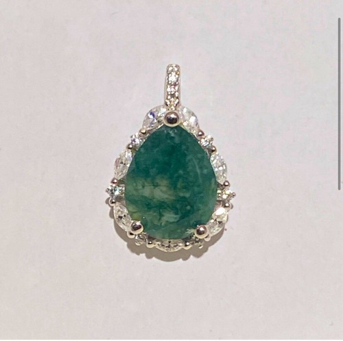 Moss Agate Pendant 925 - Picture 3 of 10