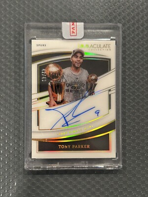 2021 Immaculate Award Winners AUTO Tony Parker /49 Finals MVP Spurs Encased