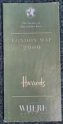 2000 Harrods Knightsbridge London Map-Where Magazine-Society of