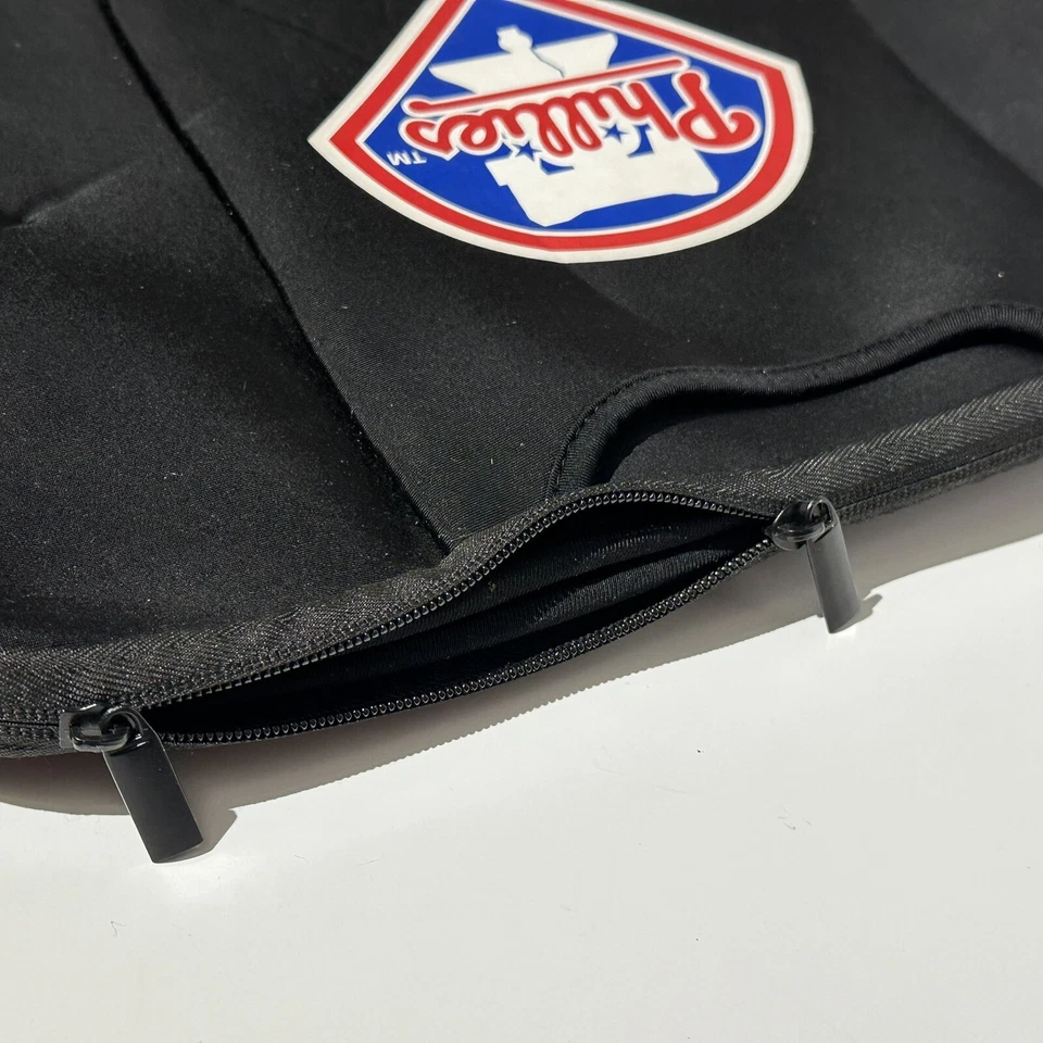 Phillies Laptop Computer Case 11 x 15.5” Accessory Pockets Zipper Black Neoprene - Image 4 of 4