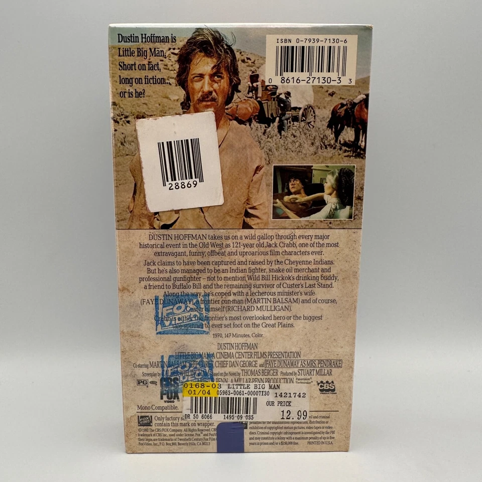 Little Big Man VHS Fox Video Watermark Factory Sealed Dustin Hoffman Fast Ship - Image 2 of 4