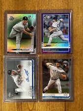 (4) Chance Adams New York Yankees Chrome Rookie Lot w/ Auto