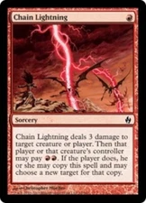 1 x Chain Lightning - Foil - Premium Deck Series: Fire & Lightning - Light Play 