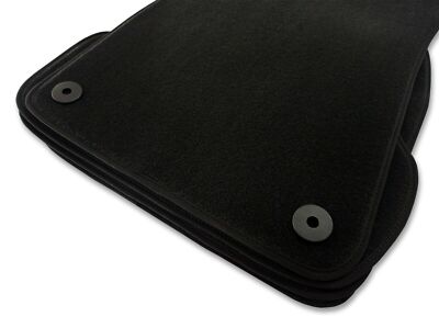 VELOURS FUßMATTEN für CITROEN C3 III (2016-..) SCHWARZ + STOPPER, NUBUK, PREMIUM