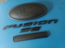  FORD FUSION BLACK SE LETTERING EMBLEMS WITH FORD AND ECOBOOST LOGOS 