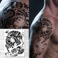 Supperb Large Shoulder Temporary Tattoos - Bold Totem Tribal tattoos