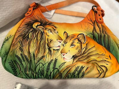 Anuschka Handpainted Leather Shoulder Bag PURSE TOTE