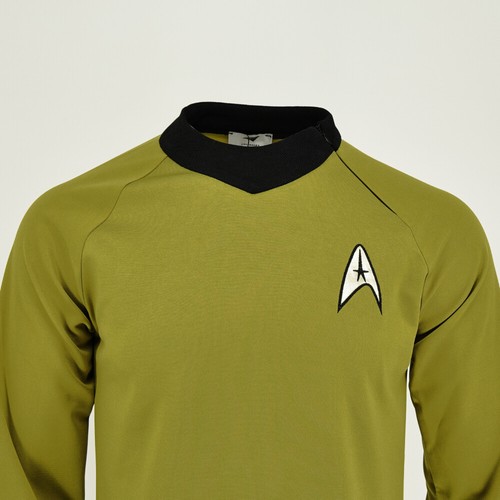 Cosplay TOS Captain Kirk Gold Shirts Spock Blue Uniforms Red Starfleet Tops Mens - 第 29/50 張圖片