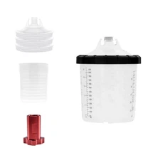 Spray Gun 22Oz / 650ML Disposable Paint Cup w/ M16X1.5 External Thread Adapter