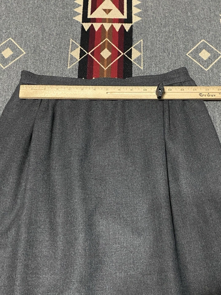 Falda Lápiz Lana Noche Valentino 12 Gris Forrada Italia Vintage M11 Foto 3 de 4