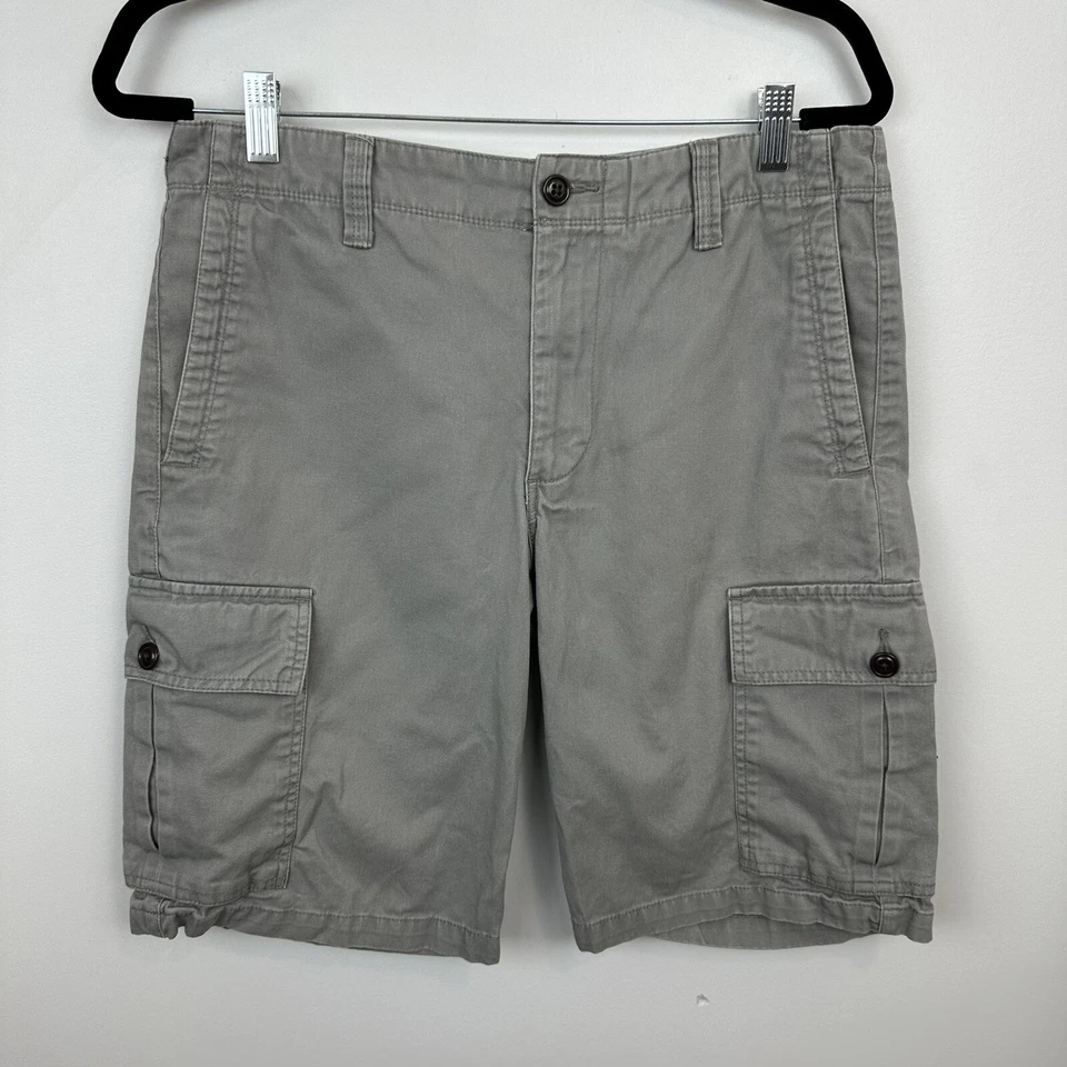 Pantalones Cortos Dockers Cargo Utility Verde Ejército Para Hombre Talla 30 Bolsillos Laterales 10" Entrepierna DA Foto 2 de 4