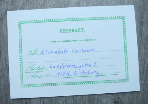 1992 SWEDEN STOCKHOLM VANERSBORG POSTCARD WITH STAMPS - Picture 2 of 2