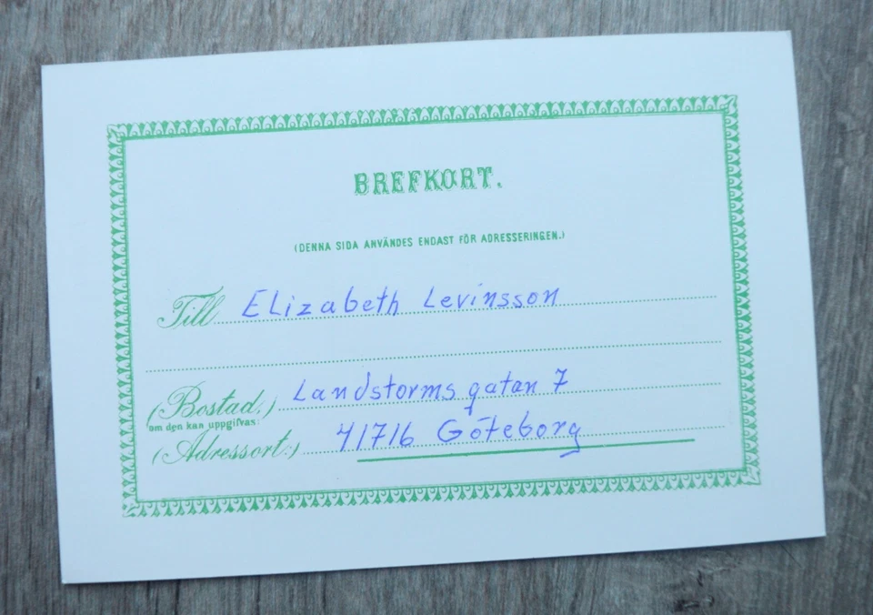 1992 SWEDEN STOCKHOLM VANERSBORG POSTCARD WITH STAMPS - Image 2 of 2