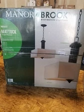 Manor Brook Mattock 3-Light Oil Rubbed Bronze Square Drum Pendant MB98267