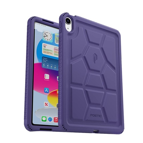 Poetic TurtleSkin Case For iPad 10.9 2022 Kids Friendly Silicone Cover Purple - Picture 1 of 5