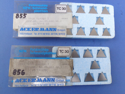 10x Wendeschneidplatten FELDMÜHLE	TPGN 160302 T - 160304 T   carbide inserts