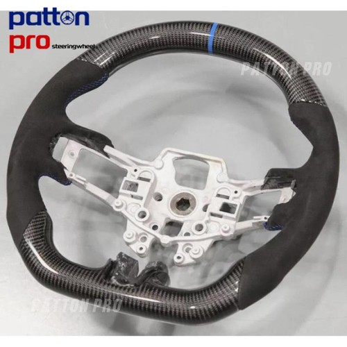 Alcantara Leather Real Carbon Fiber Steering Wheel For Ford Mustang GT 15-23 - Picture 5 of 9