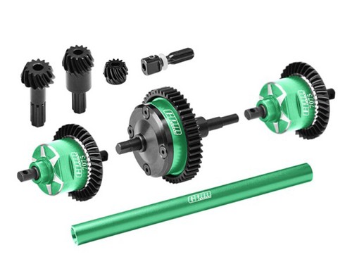 GPM 7075 ANTERIORE E CENTRALE E POSTERIORE CAMBIO COMPLETO DIFF 10780 PER RC TRAXXAS MINI MAXX - Foto 7 di 14