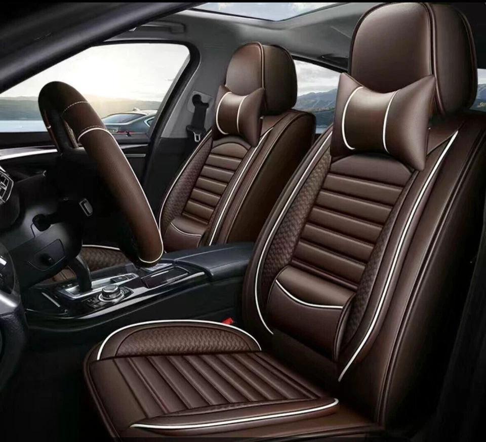 5-Sitze Universal Sitzbezüge Auto Leder Autositzbezüge - Bild 3 von 4