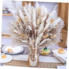180 PCS Pampas Grass Decor Natural Dried Flowers  Boho Dried Floral 180PCS