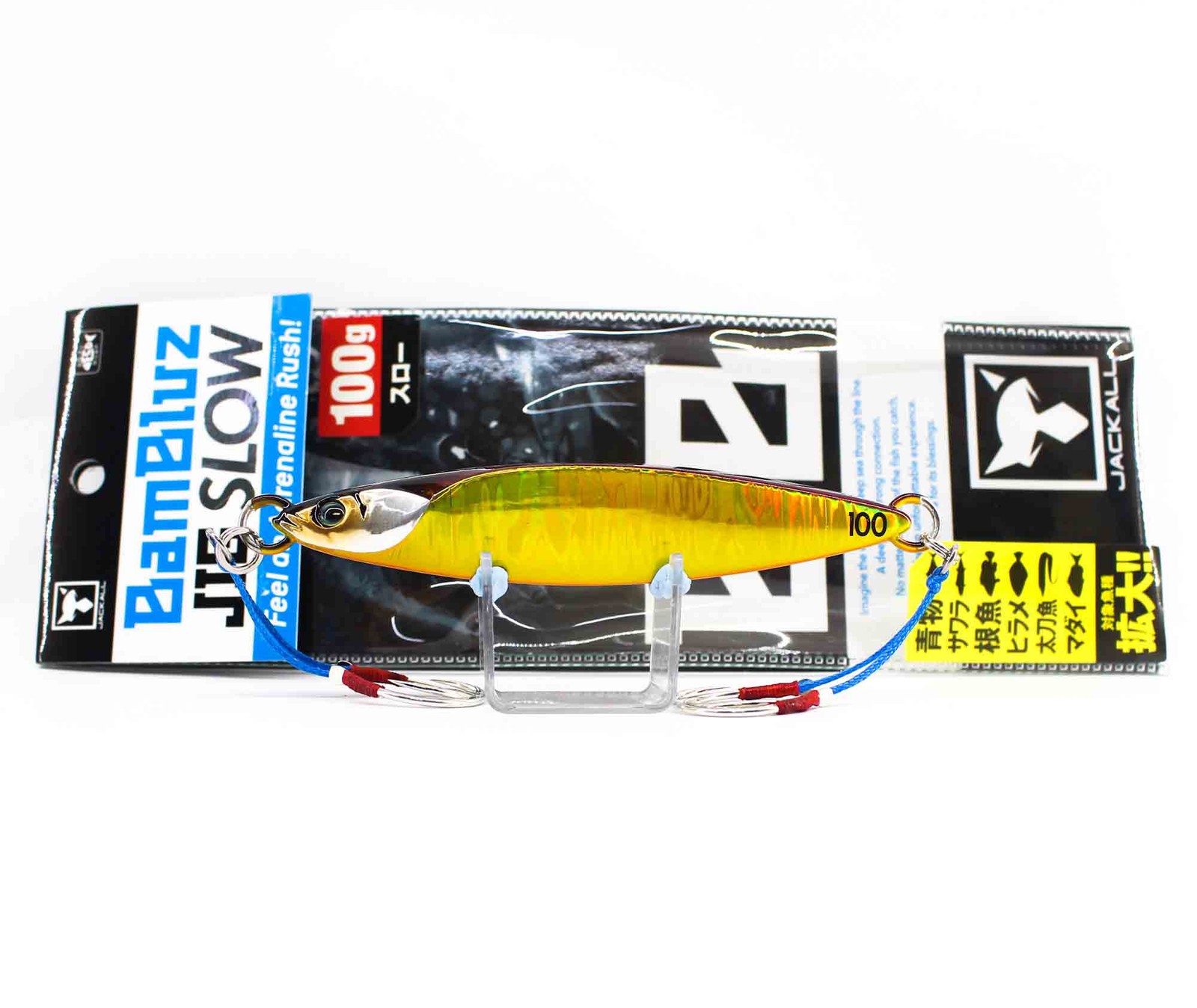 Jackall Metal Jig Bambluz Slow 100 grams Red Gold Magma Wave HL (7995)
