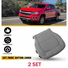 2pcs Leather Replacement Bottom Seat Cover For Chevy 2015-22 Colorado Single-cab