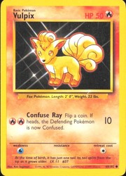 Vulpix 68/102 Base Set Unlimited Common Pokemon TCG