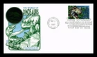 US COVER CERATOSAURUS WORLD OF DINOSAURS FDC PANDA THERMOGRAPHED CACHET