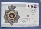 History Of The British Army Medallic Cover. Stamp & Pictorial Label.