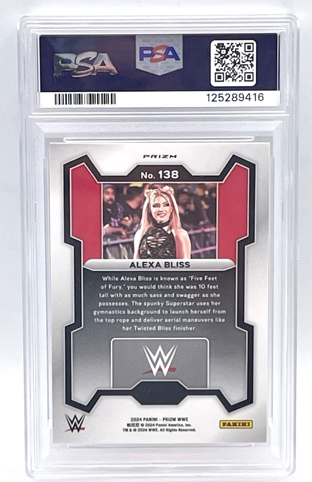 ALEXA BLISS - 2024 PANINI PRIZM WWE - SILVER PRIZM - PSA 10 GEM MINT view 4