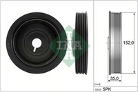 Ina 544 0054 10 Riemenscheibe, Kurbelwelle FüR Dacia, Nissan, Renault